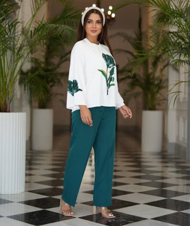 ست شومیزو شلوار مدل سنم کد 698