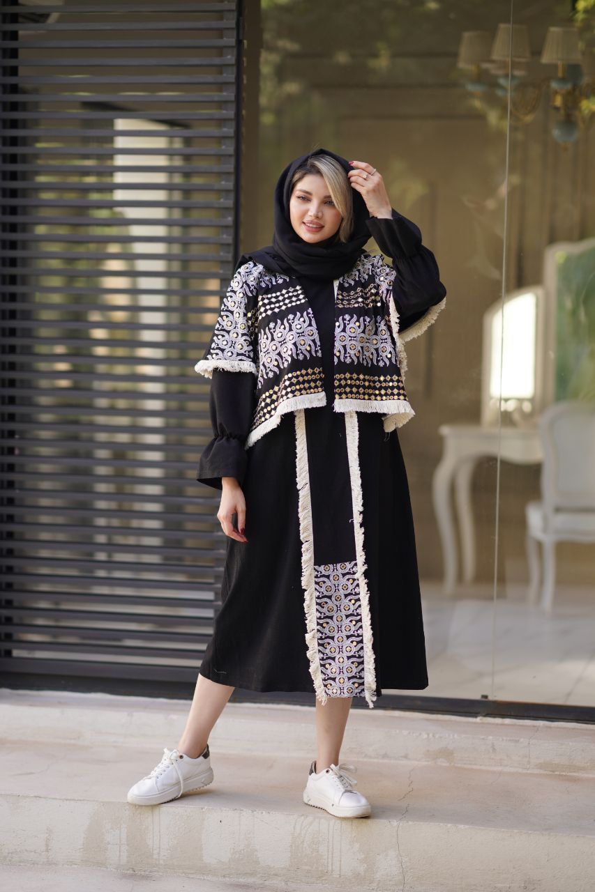 ست دوتیکه پانچ و پیراهن کد 200